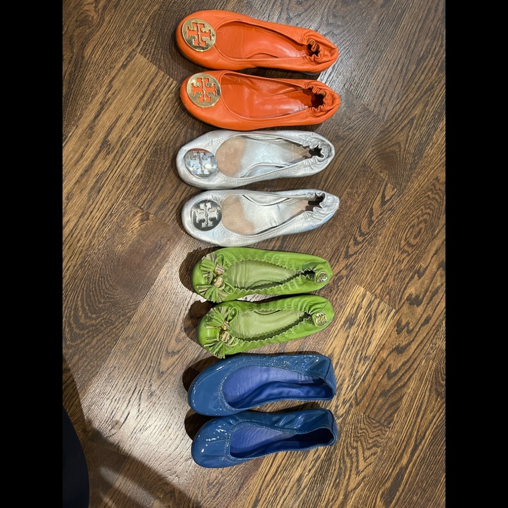 4 Pair Tory Burch Flats
